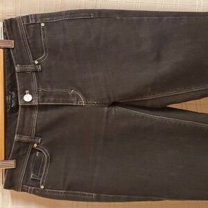 WHBM Black Slim Ankle Jeans Womens Size 00 00R Embroidered Back Pockets